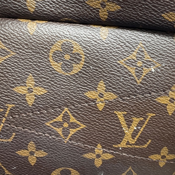 LOUIS VUITTON BROWN / BLACK PALLAS CHAIN SHOPPER MONOGRAM CANVAS BAG - Picture 10 of 16